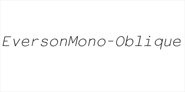EversonMono-Oblique Logo