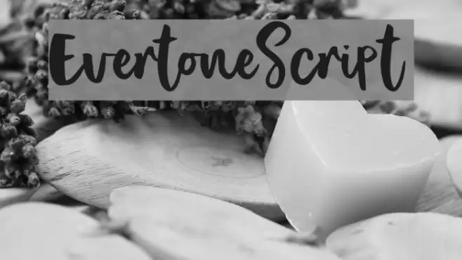 EvertoneScript Schriftart examples