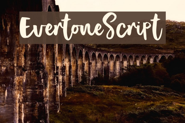 EvertoneScript Schriftart examples