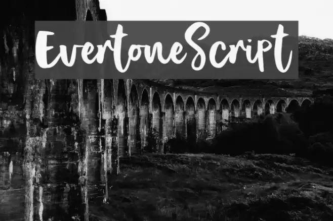 EvertoneScript Schriftart examples