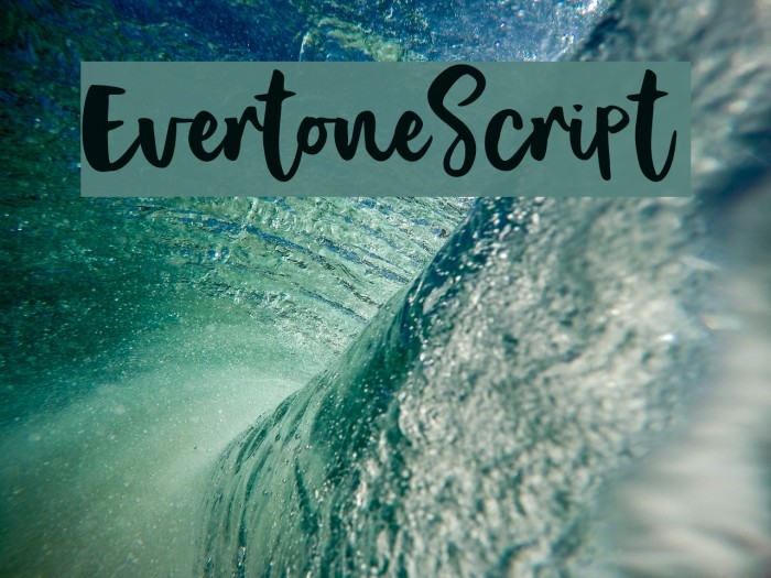 EvertoneScript Schriftart examples