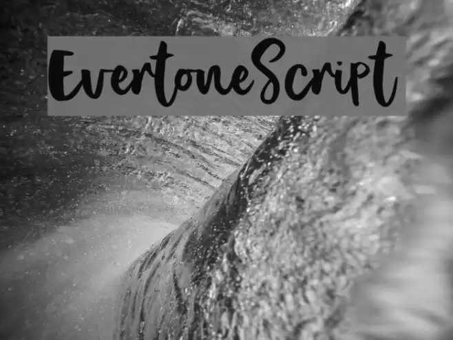 EvertoneScript Schriftart examples