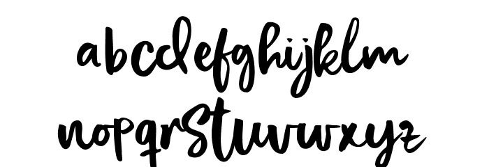 EvertoneScript Schriftart Kleinbuchstaben