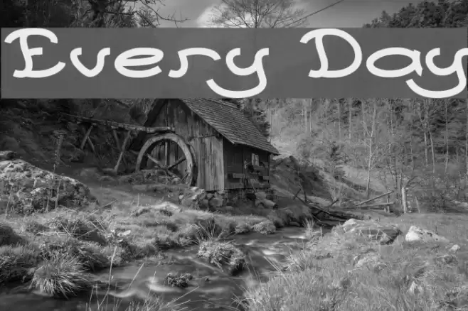 Every Day Font examples