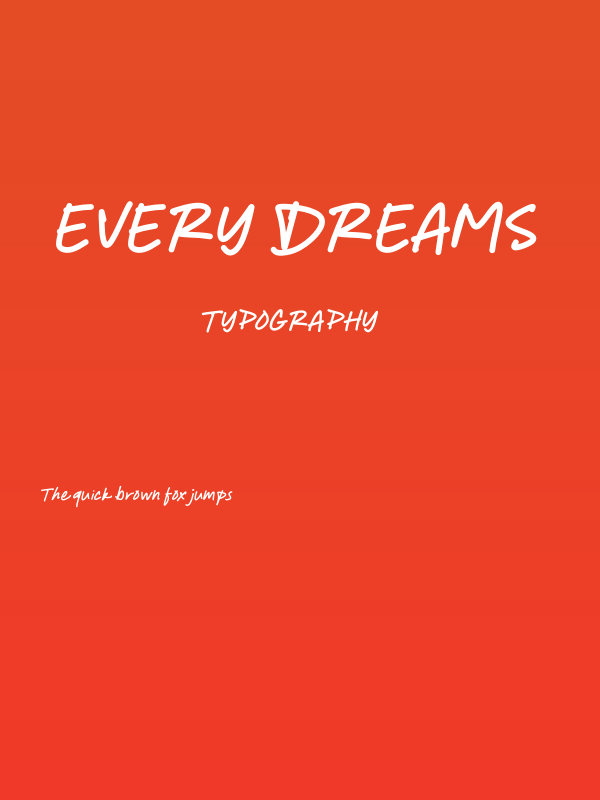 Every Dreams Poster