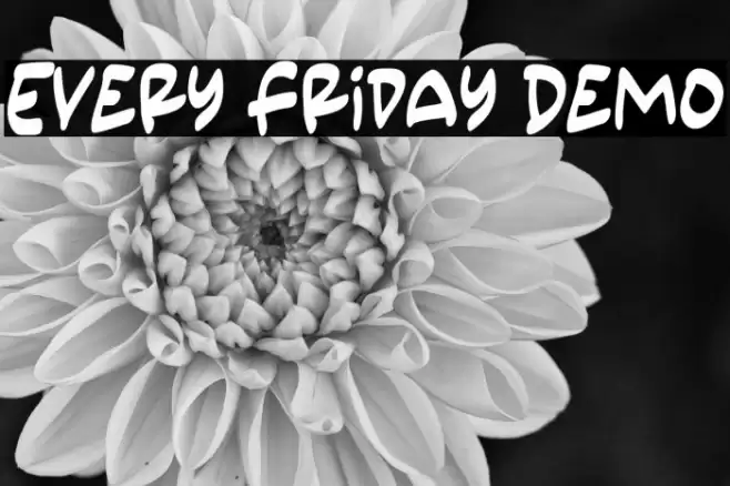 Every Friday Demo Font examples