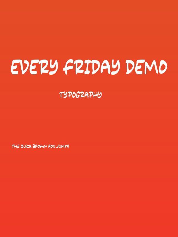 Every Friday Demo Poster