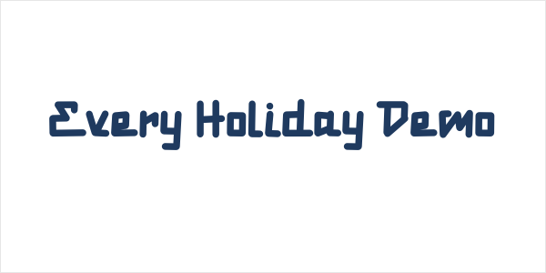 Every Holiday Demo Logo