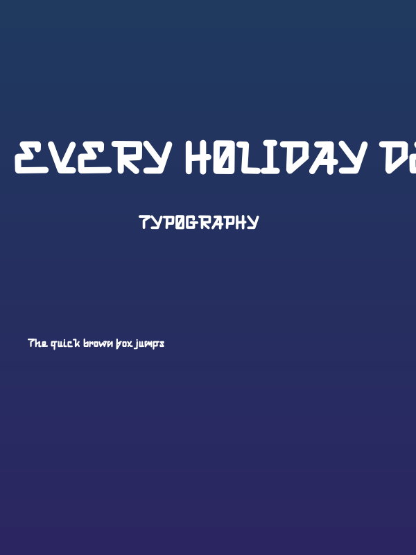 Every Holiday Demo Poster