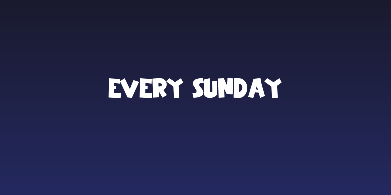 Every Sunday Social Header