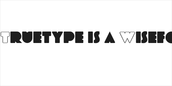 Every Truetype is a Wisefont 3.0 Logo