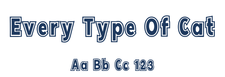 Every Type Of Cat Font Preview