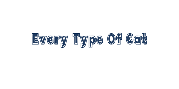Every Type Of Cat Logo