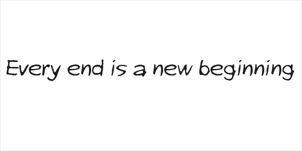 Every end is a new beginning Logo