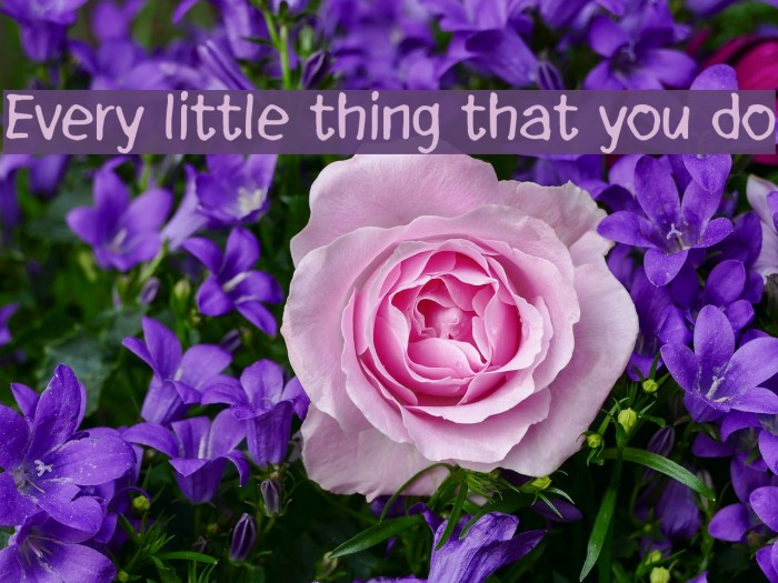 Every little thing that you do Font examples