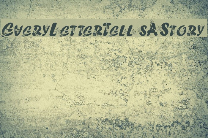 EveryLetterTellsAStory Font examples