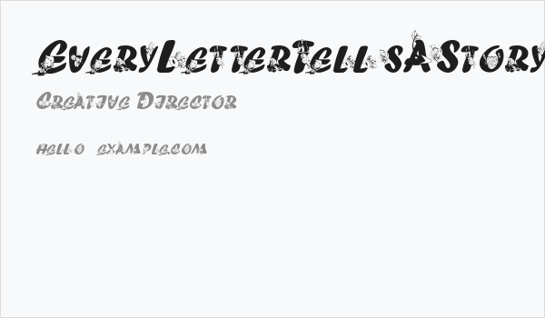 EveryLetterTellsAStory Business Card