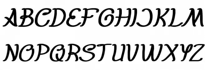 Everybody-BoldItalic Font Litere mari