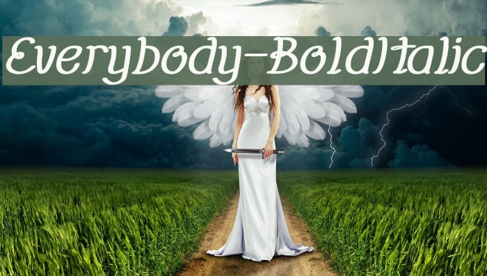 Everybody-BoldItalic Font examples
