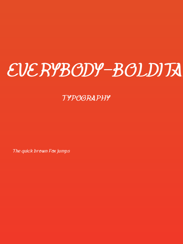 Everybody-BoldItalic Poster