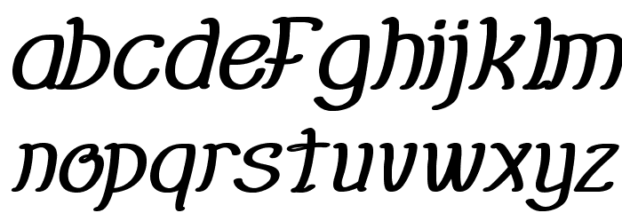 Everybody-BoldItalic Font LOWERCASE
