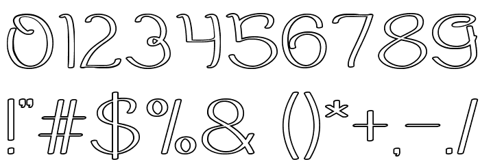 EverybodyHollow Font OTHER CHARS