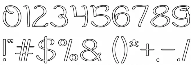 EverybodyHollow Font OTHER CHARS