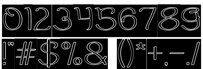 EverybodyHollowInverse Font OTHER CHARS