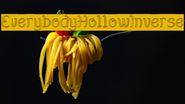 EverybodyHollowInverse Font examples