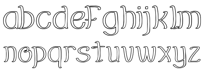 EverybodyHollow Font LOWERCASE