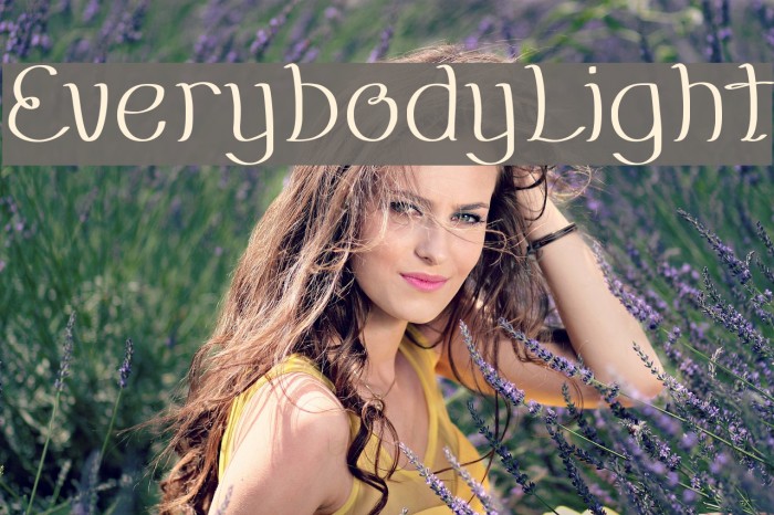 EverybodyLight Font examples