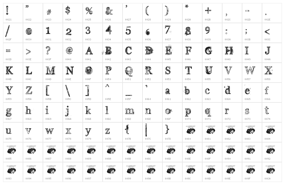 Everyday Ghost Character Map