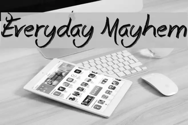 Everyday Mayhem Fonte examples