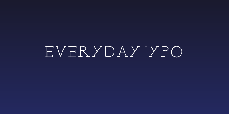 EverydayTypo Social Header