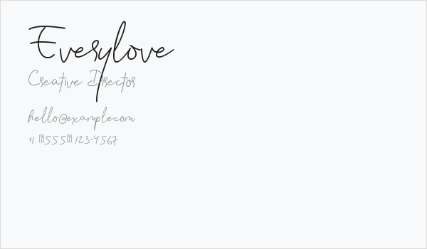 Everylove Business Card