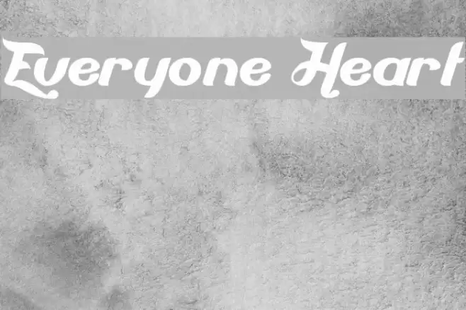 Everyone Heart Font examples