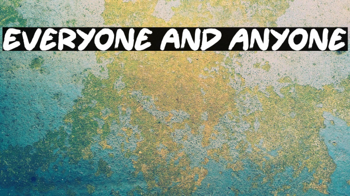 Everyone and Anyone Example 1
