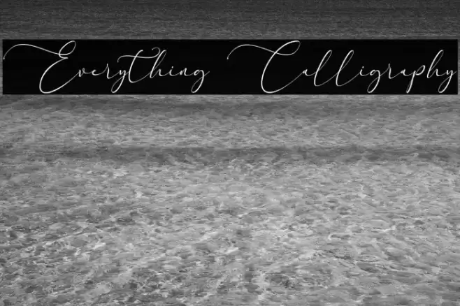 Everything Calligraphy Font examples
