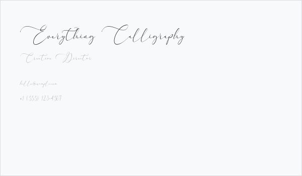 Everything Calligraphy Business Card
