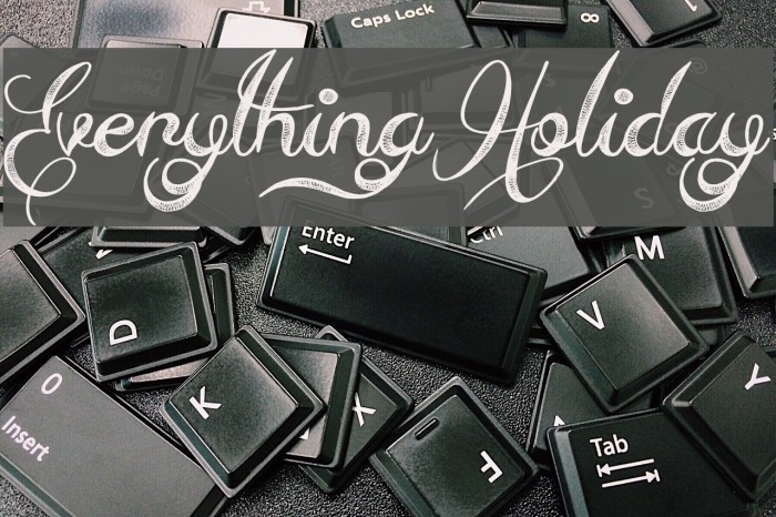 Everything Holiday Шрифта examples