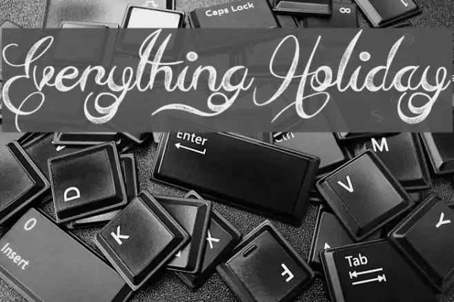 Everything Holiday Font examples