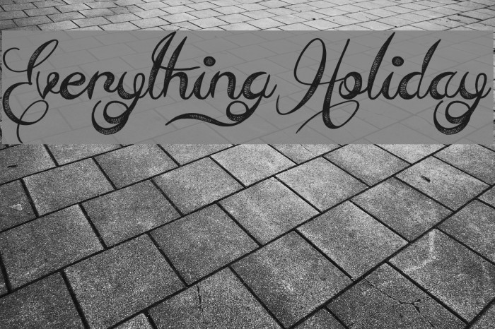 Everything Holiday Шрифта examples
