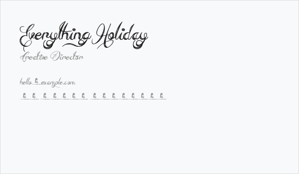 Everything Holiday Business Card