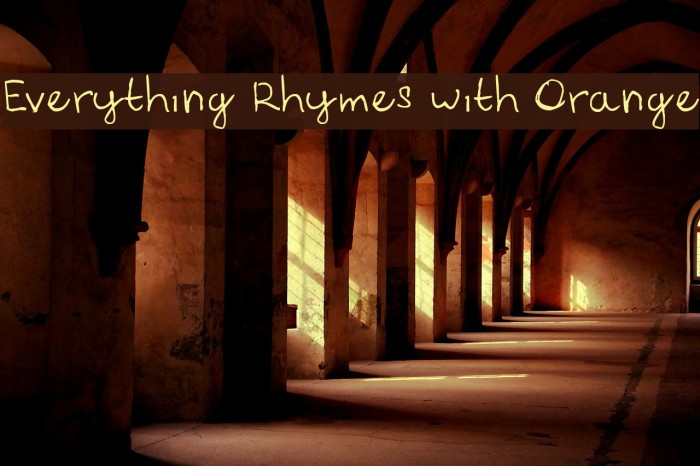 Everything Rhymes with Orange Font examples