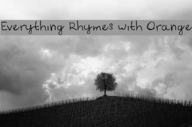 Everything Rhymes with Orange Font examples