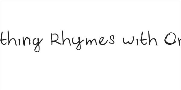 Everything Rhymes with Orange Logo
