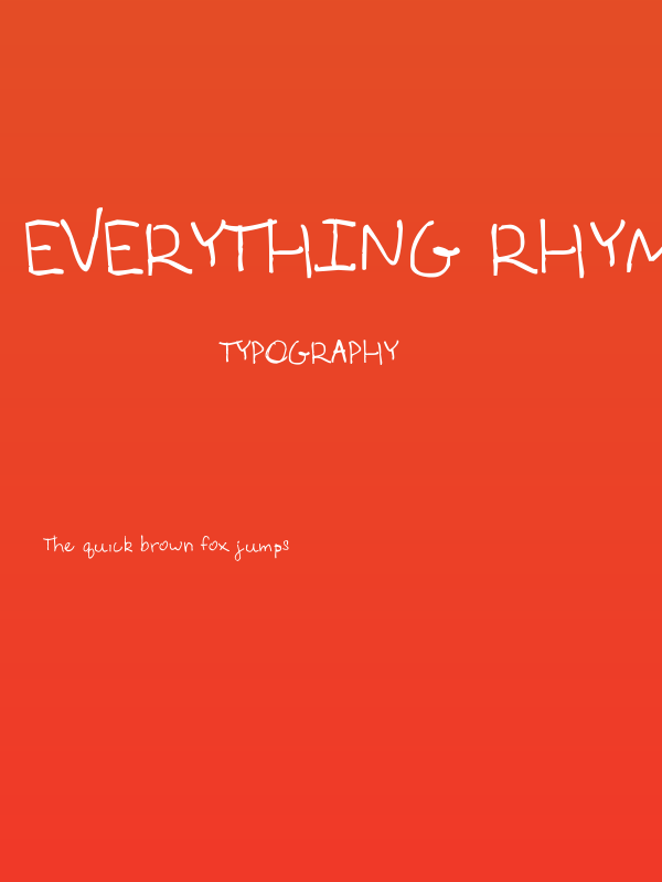 Everything Rhymes with Orange Poster