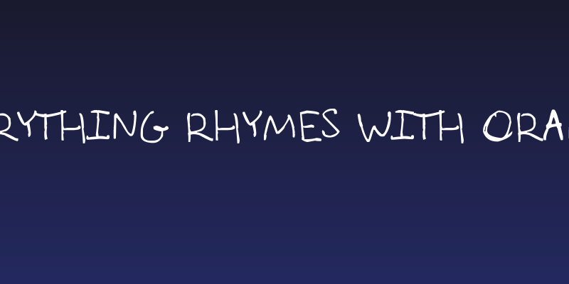 Everything Rhymes with Orange Social Header
