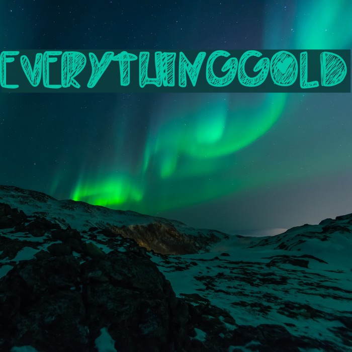 EverythingGold Font examples