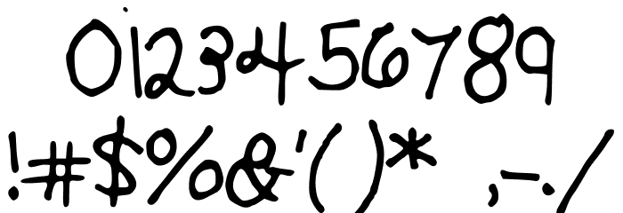 EverythingHasChanged Font OTHER CHARS